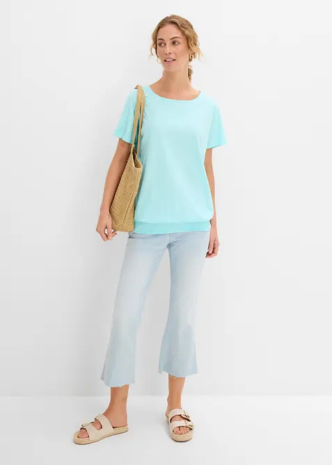 Pantaloni in viscosa con elastico in vita, bonprix