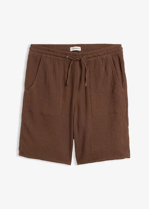 Bermuda in mussola con elastico in vita, bonprix
