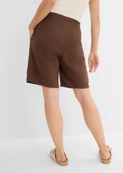 Bermuda in mussola con elastico in vita, bonprix