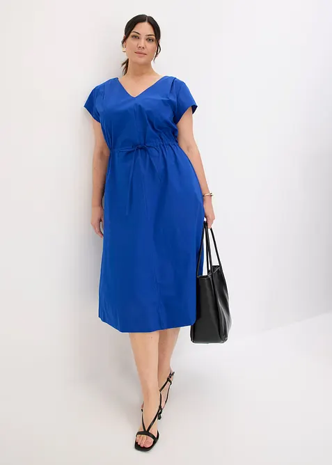 Abito in popeline di cotone con coulisse regolabile, bonprix
