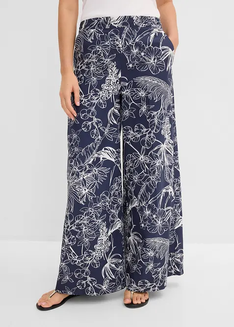 Pantaloni larghi in puro cotone, bonprix