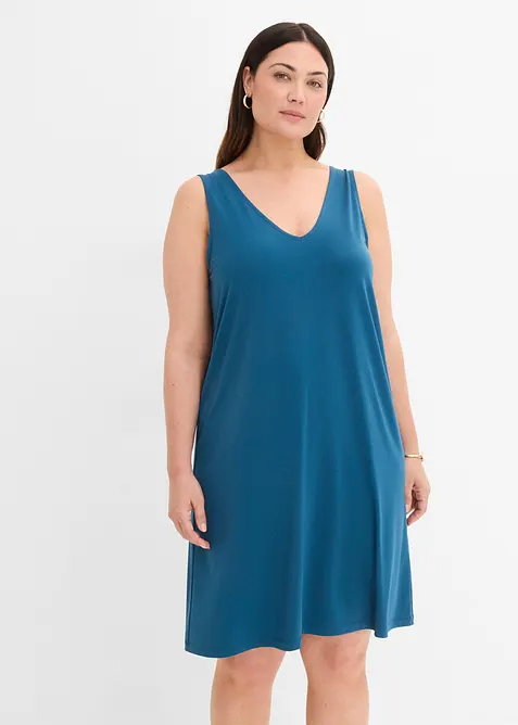 Abito fluido con spalline e scollo a V, bonprix