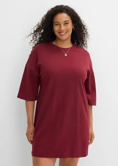 Abito oversize in maglina di cotone biologico pesante, bonprix