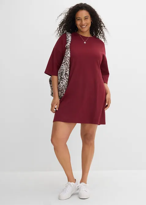 Abito oversize in maglina di cotone biologico pesante, bonprix