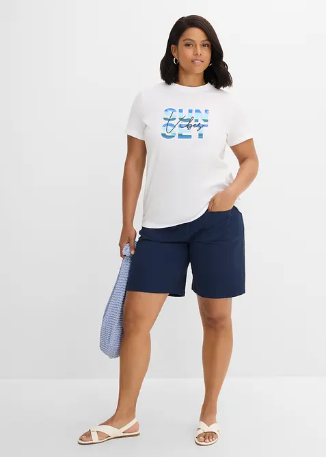 T-shirt in puro cotone, bonprix