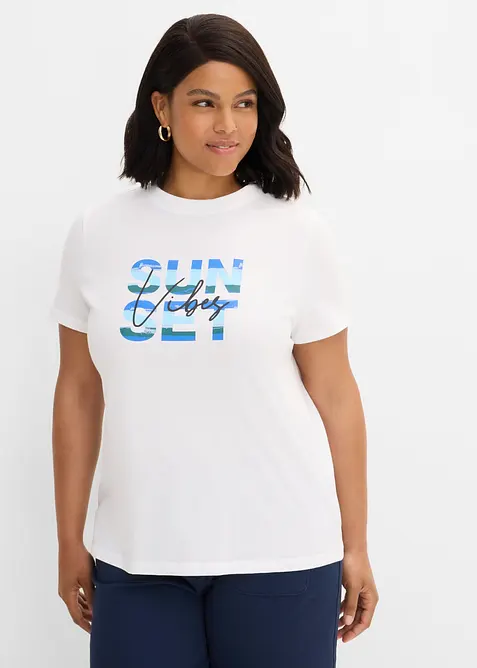 T-shirt in puro cotone, bonprix