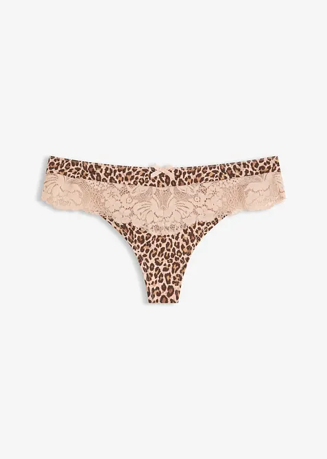 Culotte brasiliana con motivo leopardato, bonprix