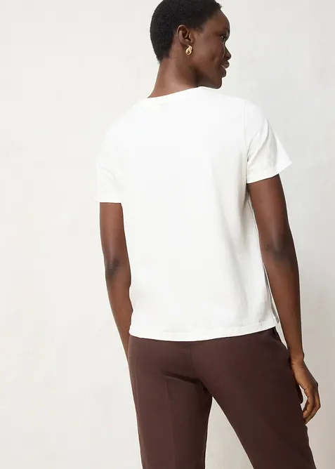 T-shirt con stampa e percentuale di seta, bonprix