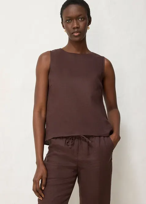 Top in puro lino, bonprix