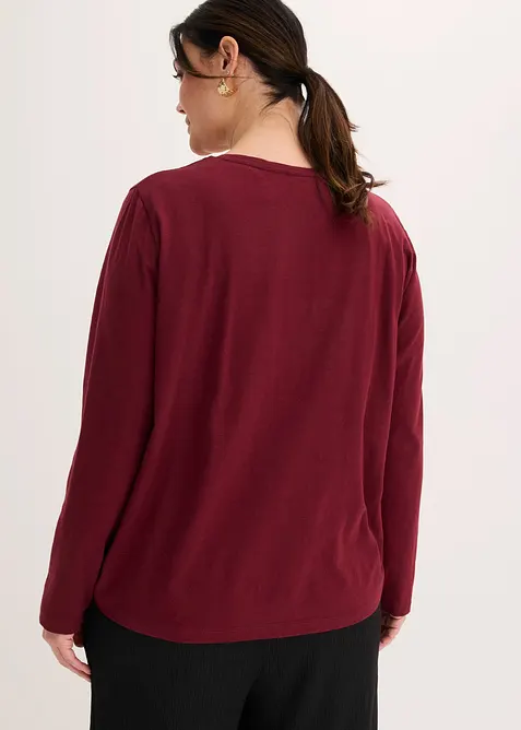 Maglia di puro cotone con pizzo, bonprix