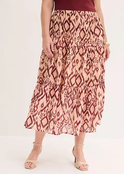 Gonna a balze in chiffon, bonprix