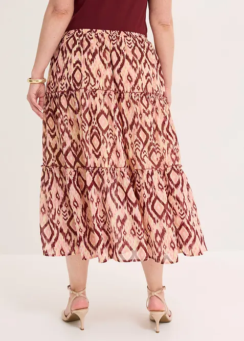 Gonna a balze in chiffon, bonprix