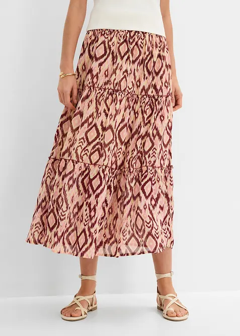 Gonna a balze in chiffon, bonprix