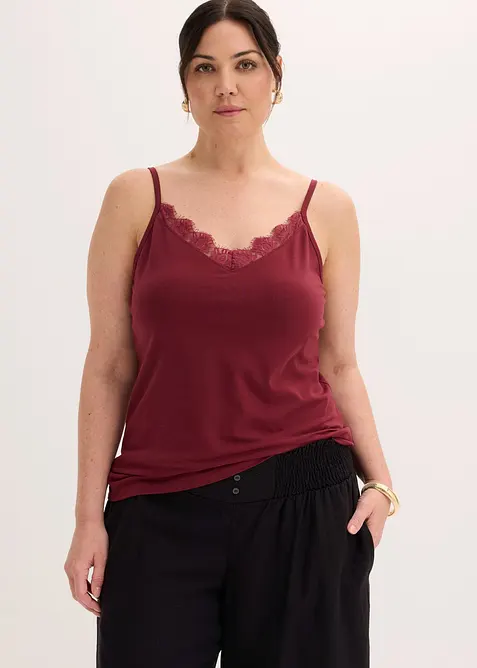 Top con pizzo (pacco da 2), bonprix