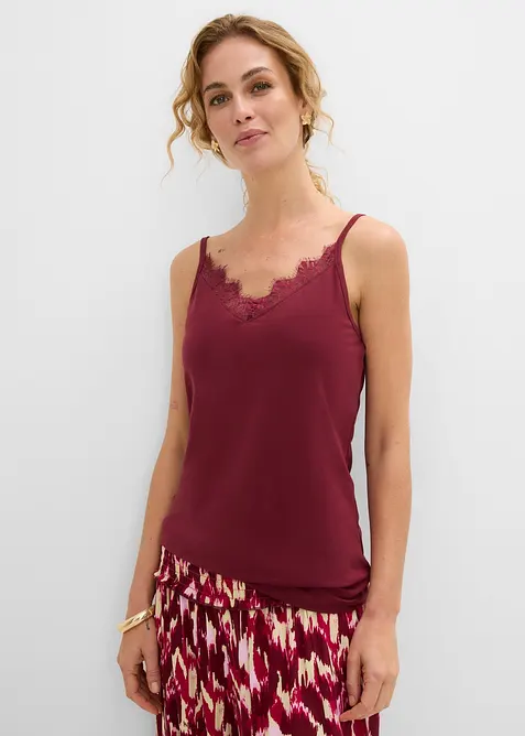 Top con pizzo (pacco da 2), bonprix