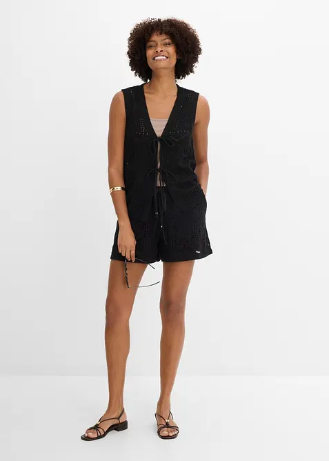 Shorts traforati in misto cotone, bonprix