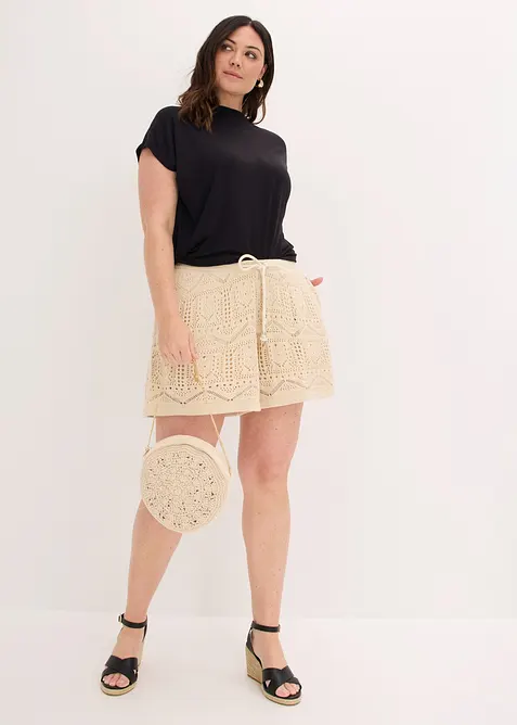 Shorts traforati in misto cotone, bonprix