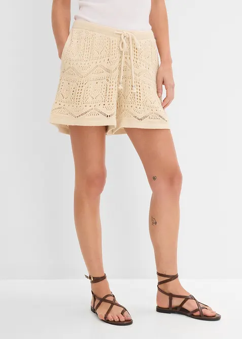 Shorts traforati in misto cotone, bonprix