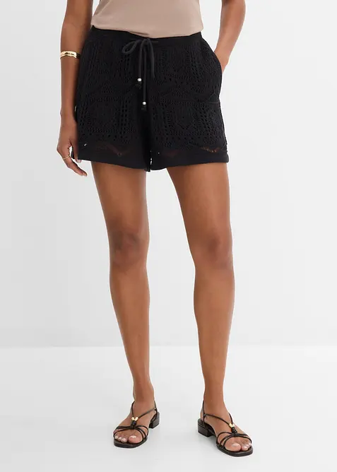 Shorts traforati in misto cotone, bonprix