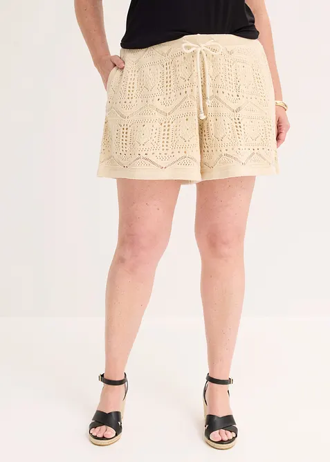 Shorts traforati in misto cotone, bonprix