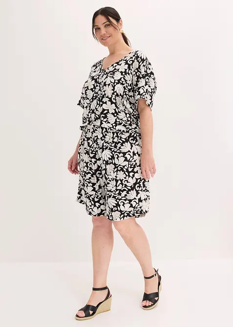 Bermuda in viscosa fluida con vita comoda, bonprix
