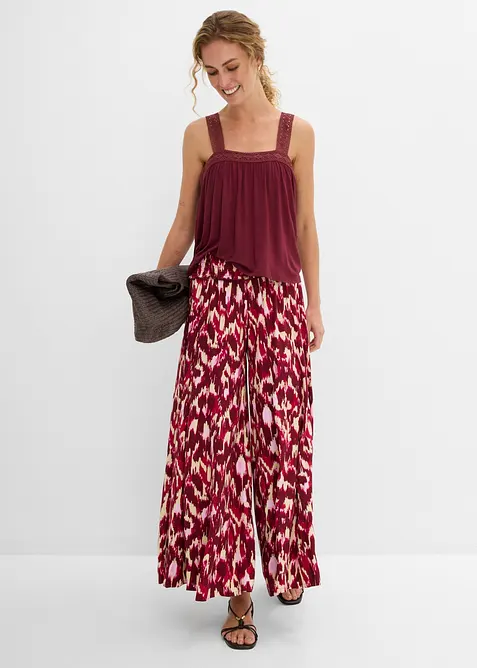 Pantaloni a palazzo in viscosa fluida, bonprix