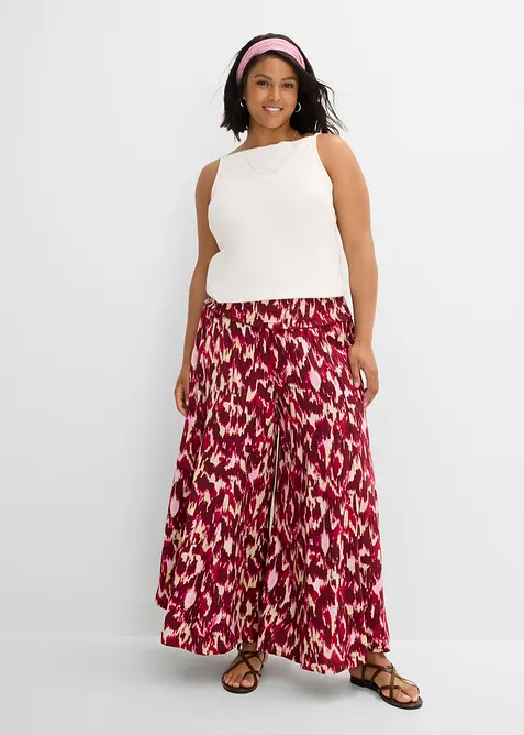 Pantaloni a palazzo in viscosa fluida, bonprix
