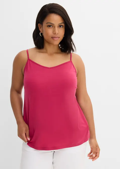 Top con spalline sottili in misto lyocell fluido, bonprix