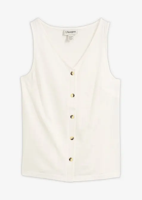 Top in filato fiammato di cotone biologico, bonprix