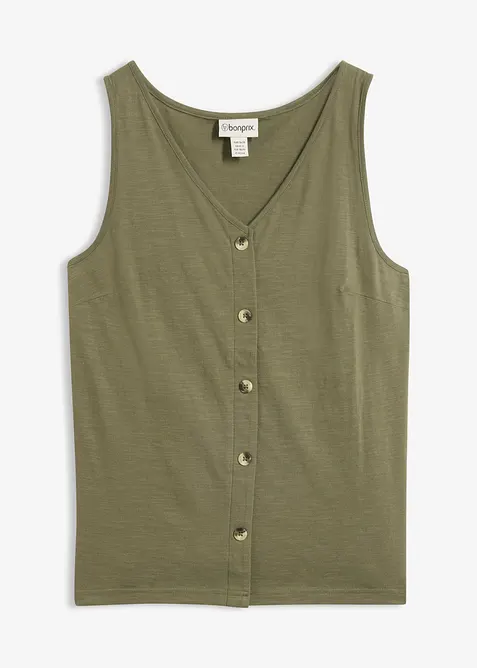 Top in filato fiammato di cotone biologico, bonprix