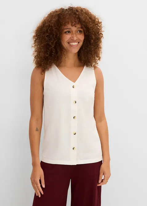 Top in filato fiammato di cotone biologico, bonprix