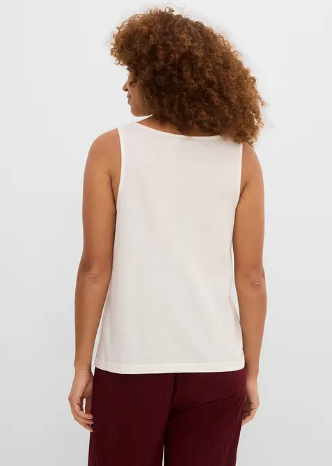 Top in filato fiammato di cotone biologico, bonprix