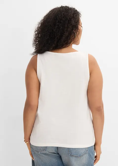 Top in filato fiammato di cotone biologico, bonprix