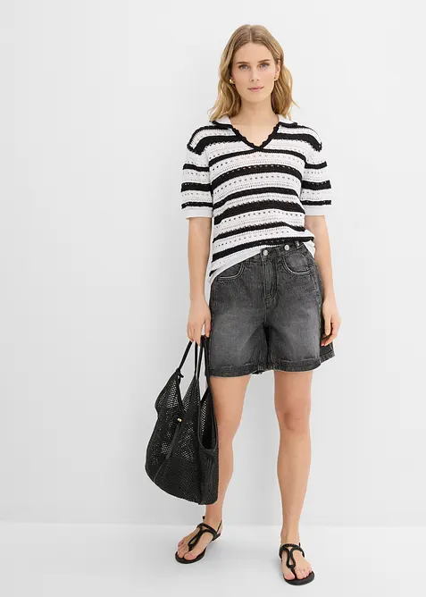 T-shirt in maglia oversize, bonprix