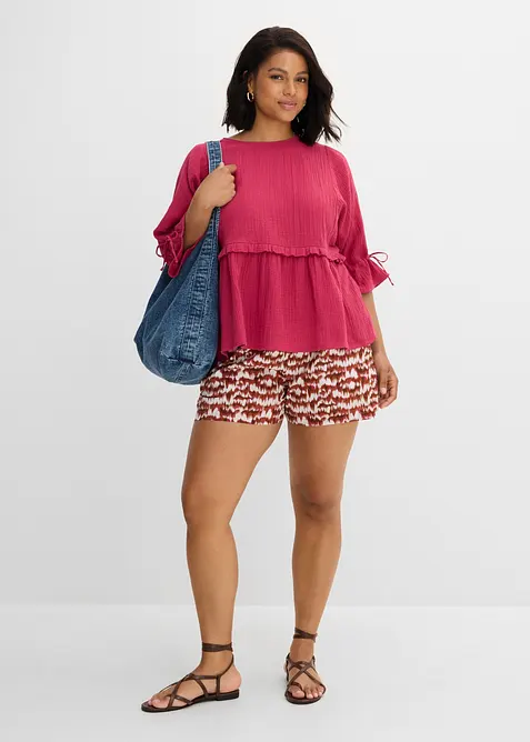 Blusa in mussola vaporosa, bonprix