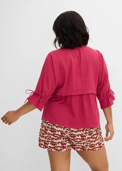 Blusa in mussola vaporosa, bonprix