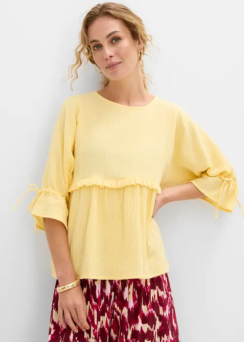 Blusa in mussola vaporosa, bonprix