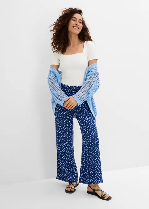 Pantaloni con elastico in vita in pura viscosa, bonprix