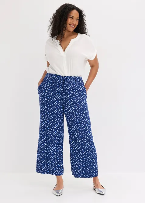 Pantaloni con elastico in vita in pura viscosa, bonprix