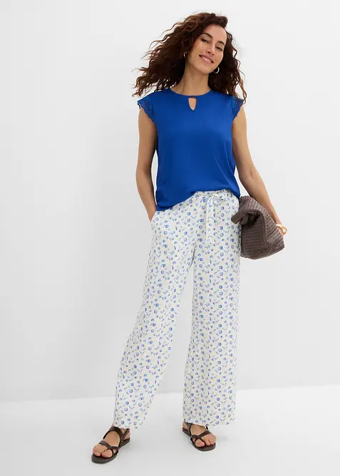 Pantaloni con elastico in vita in pura viscosa, bonprix