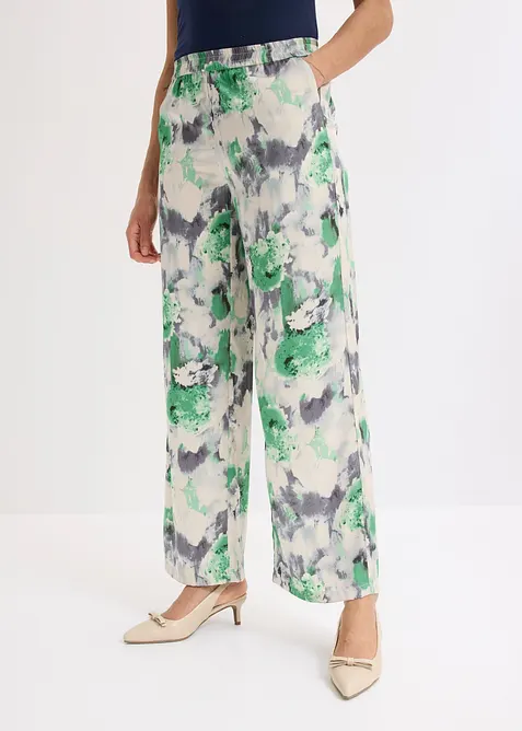 Pantaloni larghi effetto satin, bonprix