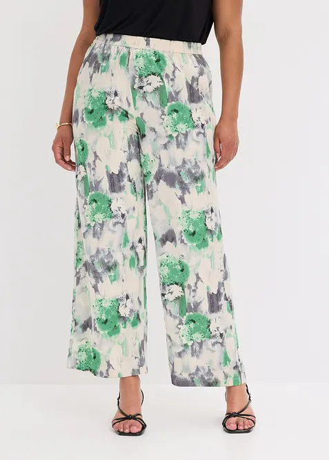Pantaloni larghi effetto satin, bonprix
