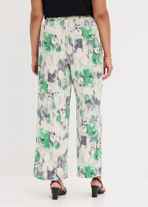 Pantaloni larghi effetto satin, bonprix