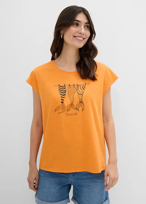 Maglia lunga in puro cotone biologico, bonprix
