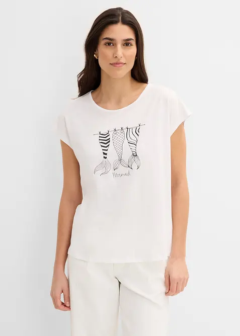 Maglia lunga leggera in puro cotone biologico, bonprix
