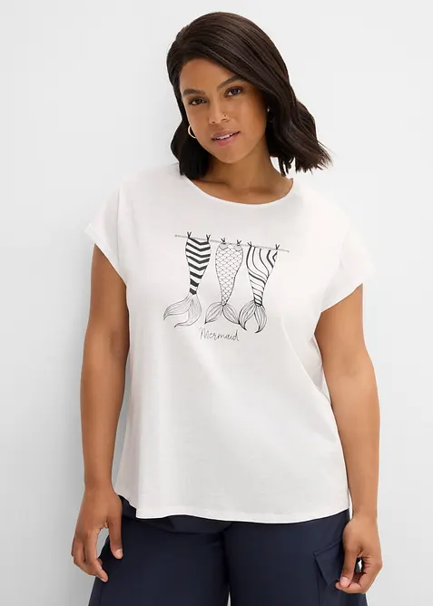 Maglia lunga in puro cotone biologico, bonprix