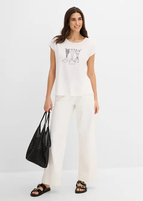Maglia lunga leggera in puro cotone biologico, bonprix