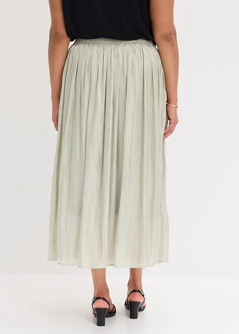 Gonna midi con effetto crinkle, bonprix