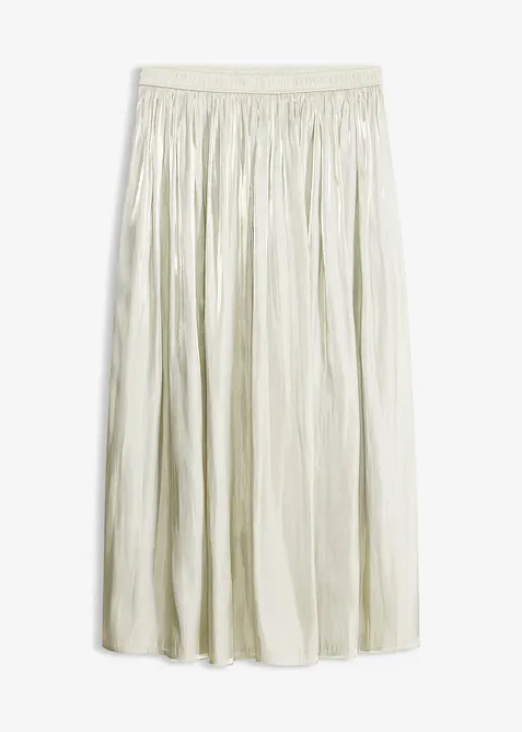 Gonna midi con effetto crinkle, bonprix