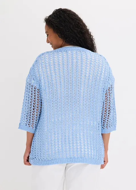 Cardigan traforato con paillettes, bonprix